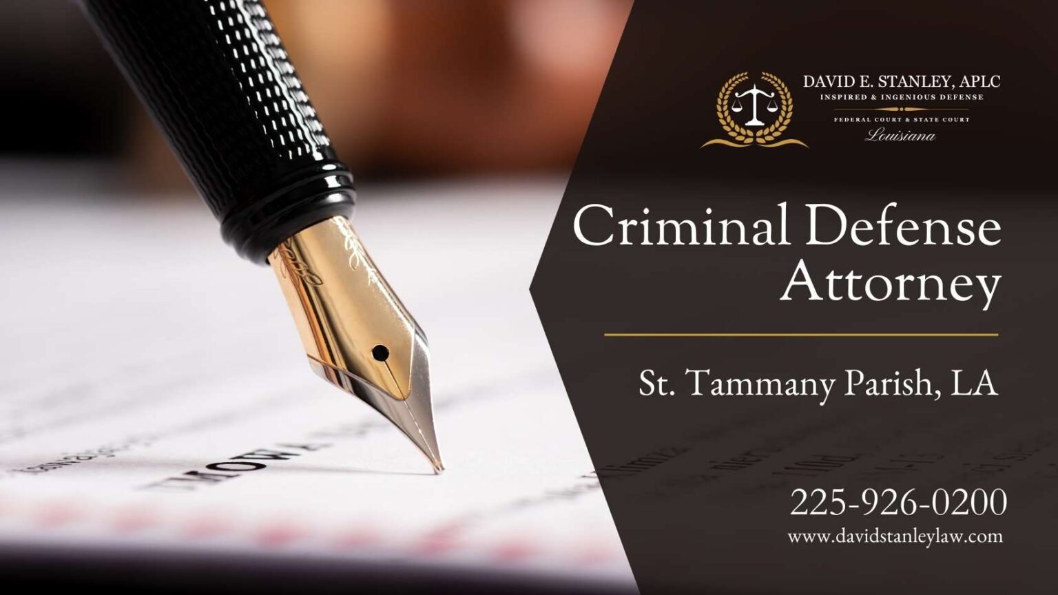 Criminal Defense Attorney St. Tammany Parish LA